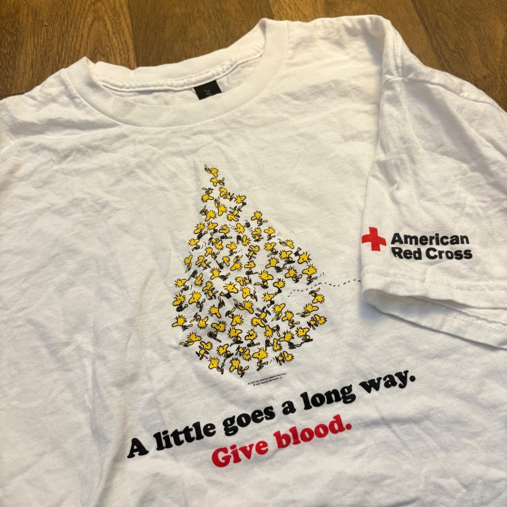 2025 Peanuts Snoopy Woodstock American Red Cross Give Blood Donation Shirt